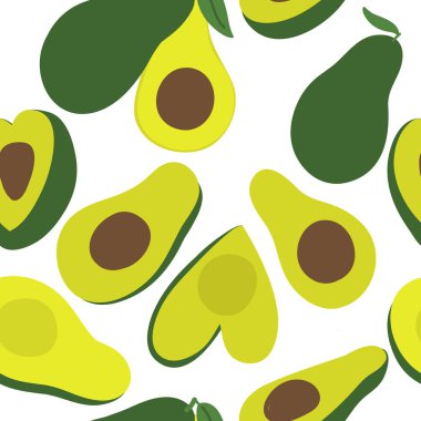 Tasarım için avokado dikişsiz desen. Ambalaj kağıdı, çiçek tekstili, arka plan dolgusu, kumaş için kroki. 
