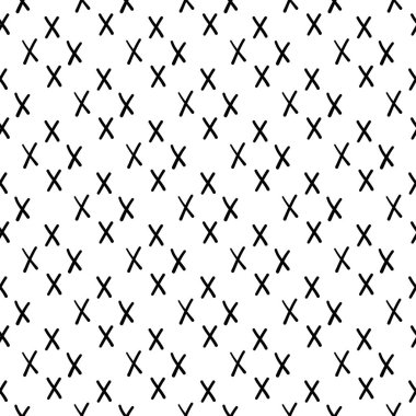 Soyut el çizilmiş desen, tek renkli, siyah ve beyaz. Yaratıcı vektör illüstrasyon. Ambalaj kağıdı, tekstil, arka plan dolgusu, kumaş için kroki.