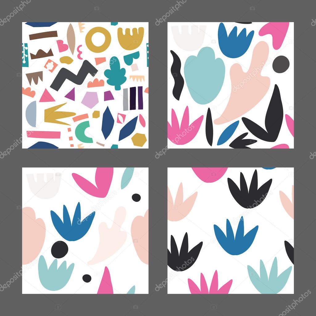 Set with trendy texture.Patterns design for printing, texture, cover design. Isolated. Vector Illustratio