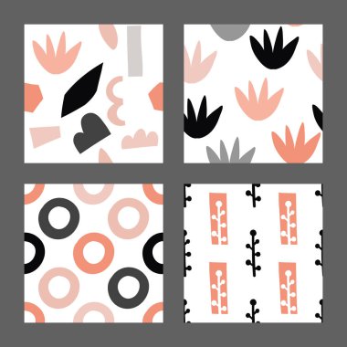 Modaya uygun doku ile ayarlayın. Baskı, doku, kapak tasarımı için desen tasarımı. Izole. Vektör İllüstrasyonu