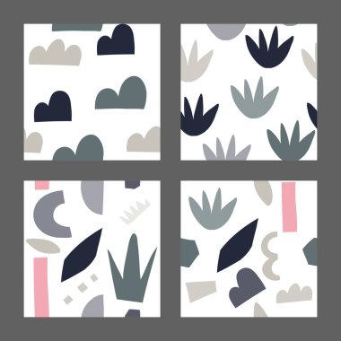 Modaya uygun doku ile ayarlayın. Baskı, doku, kapak tasarımı için desen tasarımı. Izole. Vektör İllüstrasyonu