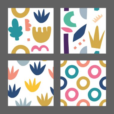 Modaya uygun doku ile ayarlayın. Baskı, doku, kapak tasarımı için desen tasarımı. Izole. Vektör İllüstrasyonu