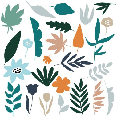 Tropikal orman sorunsuz desen yaprakları, ambalaj kağıdı için vektör tasarımı, tekstil, arka plan dolgu tasarımı.