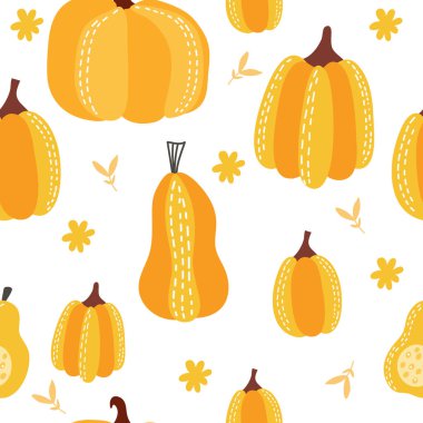 Kabak ile sonbahar seamless modeli