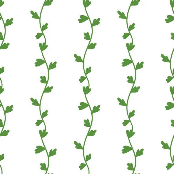 Naadloos Patroon Met Hand Getekende Bloemen Bladeren Een Witte Achtergrond — Stockvector