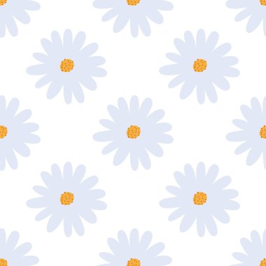 Soyut el çizilmiş çiçekler ve beyaz bir arka plan üzerinde yaprakları ile Dikişsiz desen. Ambalaj kağıdı, tekstil için vektör tasarımı. 