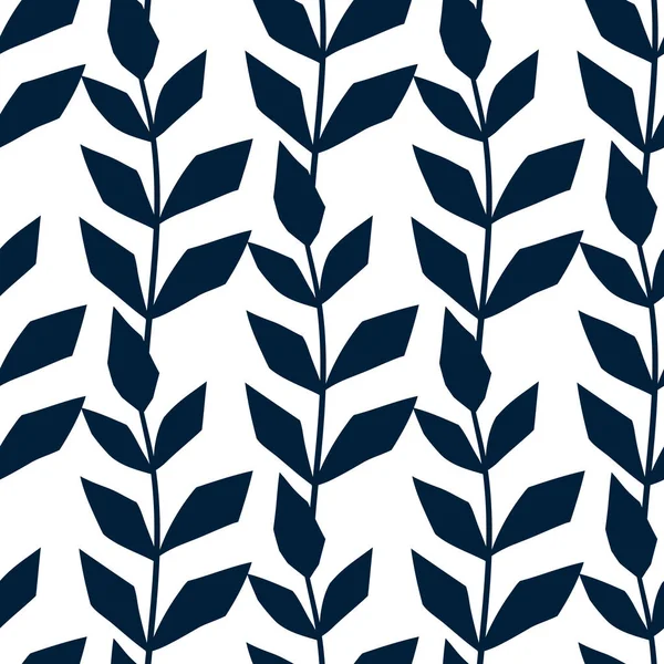 Bladeren in Scandinavische stijl vectorafdrukken. — Stockvector