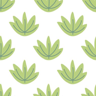 Dikişsiz desen İskandinav tarzı, vektör illüstrasyon bırakır. Kumaş, sarma, tekstil, duvar kağıdı, konfeksiyon için tasarım.