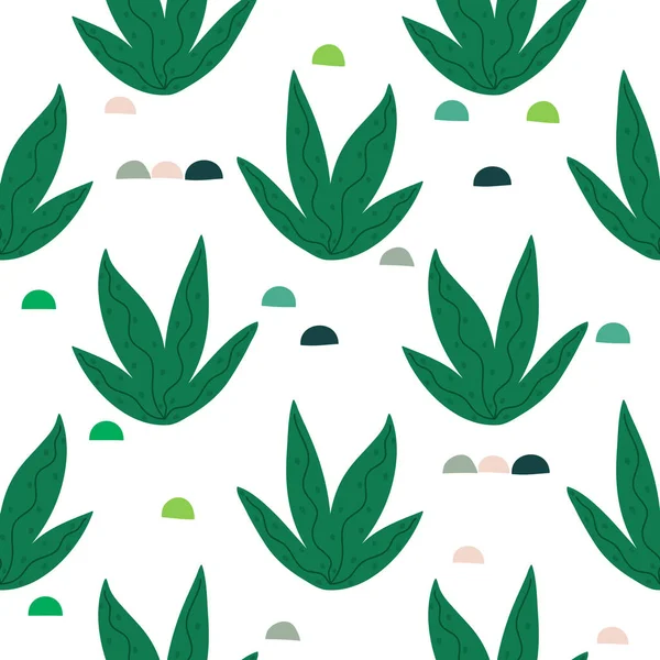 Tropikal yapraklar vektör arka plan. T-shirt için çocukça baskı, cl