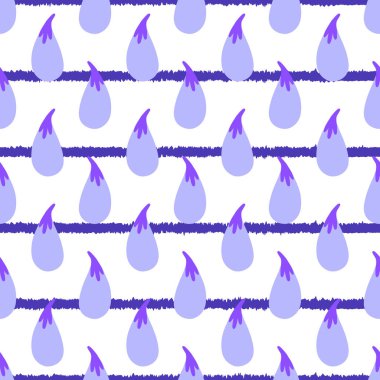 Çizgili patlıcan dikişsiz vektör arka plan. Kumaş tasarımı