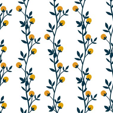 Karikatür el çizilmiş çiçekler sorunsuz desen arka plan. Kumaş, sarma, tekstil, duvar kağıdı, konfeksiyon için tasarım