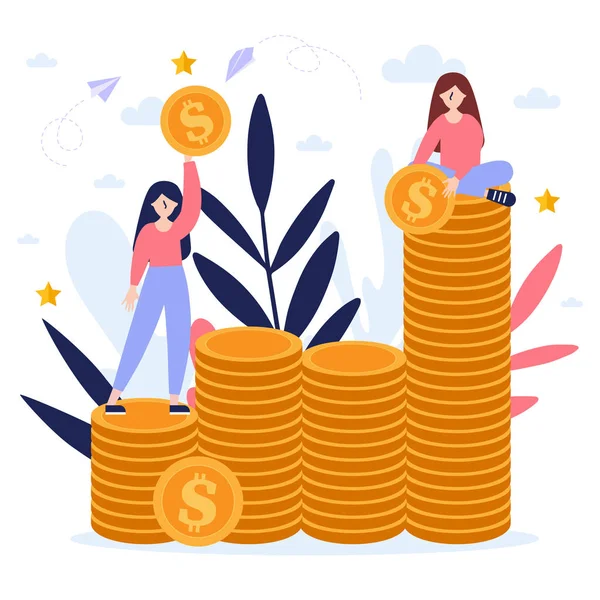 Ahorro de dinero, protección del dinero.Ilustración vectorial plana aislada sobre fondo blanco. Puede utilizar para banner web, infografías, página web . — Vector de stock