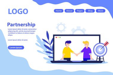 Ortak vektör pankartı. Web sayfası, broşür, poster veya reklam için vektör illüstrasyonu