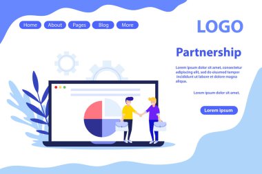 Ortak vektör pankartı. Web sayfası, broşür, poster veya reklam için vektör illüstrasyonu
