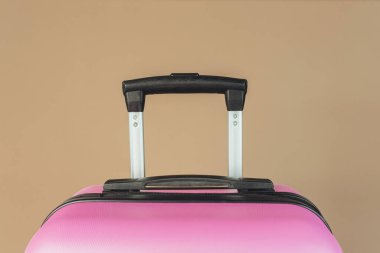 Modern valizin teleskopik sapı, konsept seyahat detay fonksiyonu ve tasarım