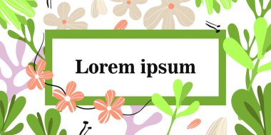 Vektör çiçek. Düz el resimde çekilmiş.