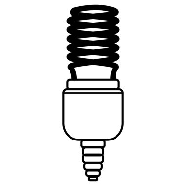 Enerji tasarruflu lamba. Anahat stilinin vektör çizimi