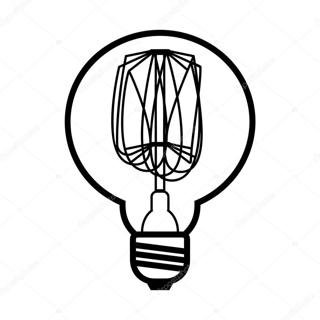 Vector illustration of edison bulb.