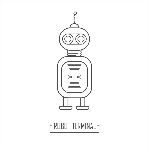 Robots of the future. Vector illustration of a robot terminal. — Stock Vector