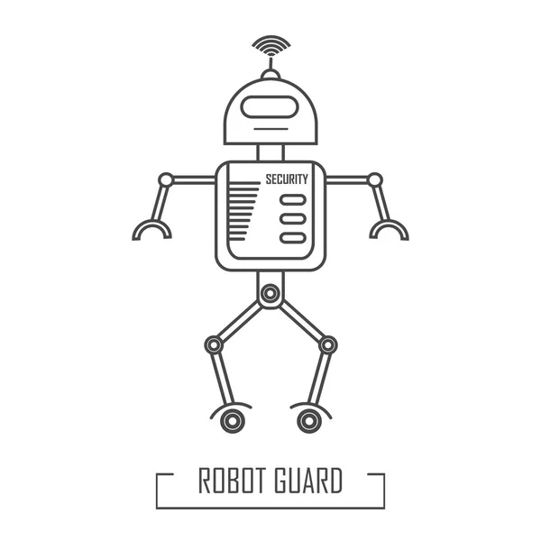 Vector illustration of a robot guard. — Stock Vector