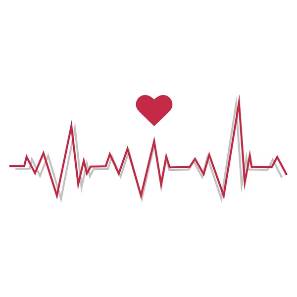 Ilustração de uma linha de pulso. Cardiograma — Vetor de Stock