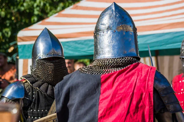 Knight's armor for historical reconstructions, close up
