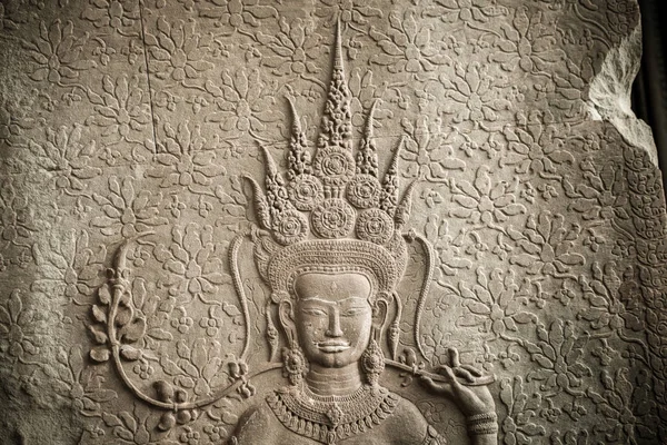 Apsara Decoration Angkor Wat World Heritage Site Siam Reap Cambodia — Stock Photo, Image