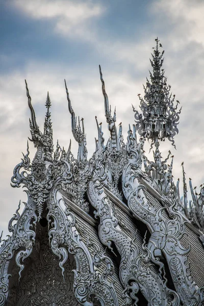 Bellissimo Esterno Del Tempio Bianco Nella Provincia Chiang Rai Thailandia — Foto Stock