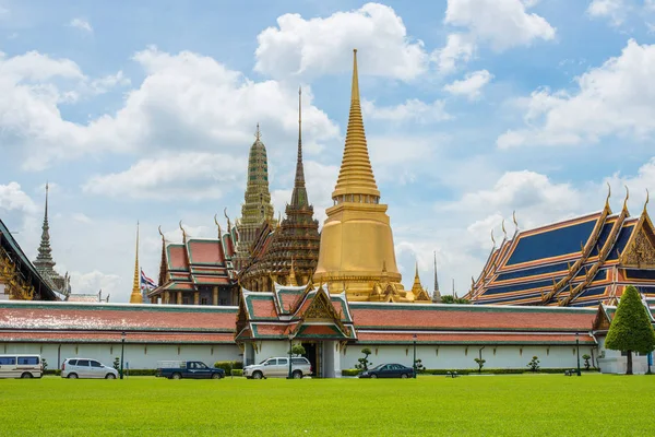 Smaragd Templom Királyi Palota Bangkok Ikonikus Mérföldkő Bangkok Főváros Thaiföld — Stock Fotó