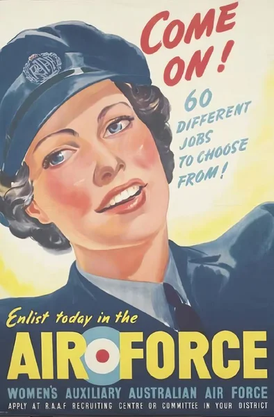 Kvinne Veteranplakat – stockfoto