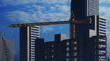 İnşaat alanında bir çölde