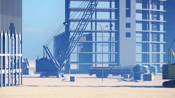 Будівельний Майданчик Пустелі — стокове фото