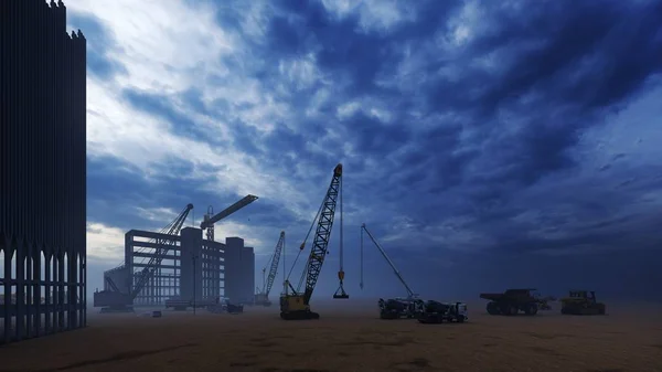 Будівельний Майданчик Пустелі — стокове фото