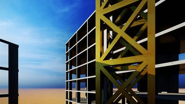 Construction Site Desert — Stock Photo, Image