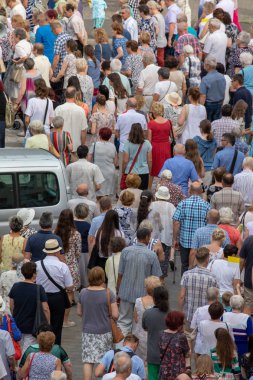 Wroclaw, POLAND - JUNE 20, 2019: Religious procession at Corpus Christi Day in Wroclaw, Poland