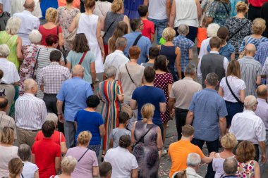 Wroclaw, POLAND - JUNE 20, 2019: Religious procession at Corpus Christi Day in Wroclaw, Poland