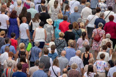 Wroclaw, POLAND - JUNE 20, 2019: Religious procession at Corpus Christi Day in Wroclaw, Poland