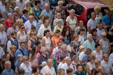 Wroclaw, POLAND - JUNE 20, 2019: Religious procession at Corpus Christi Day in Wroclaw, Poland