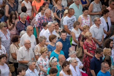 Wroclaw, POLAND - JUNE 20, 2019: Religious procession at Corpus Christi Day in Wroclaw, Poland
