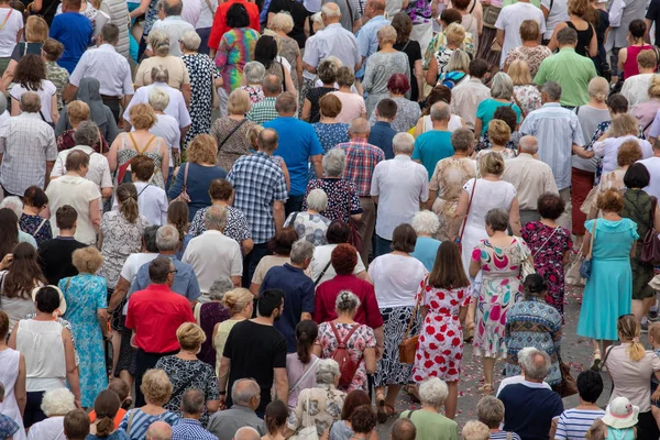 Wroclaw, POLAND - JUNE 20, 2019: Religious procession at Corpus Christi Day in Wroclaw, Poland — 스톡 사진