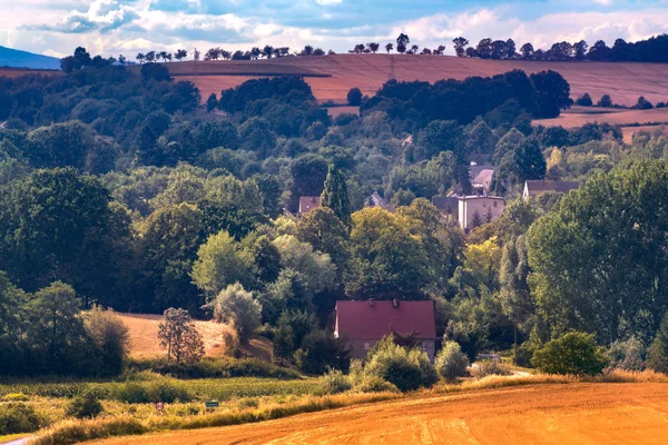 Bela paisagem no sul da Polônia perto de Klodzko — Fotografia de Stock