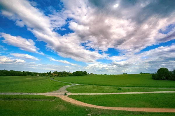 Schöne Dorflandschaft in Südpolen in der Nähe von Breslau — Stockfoto