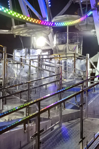 Amusement park in the night - ferris wheel — Stock Photo, Image