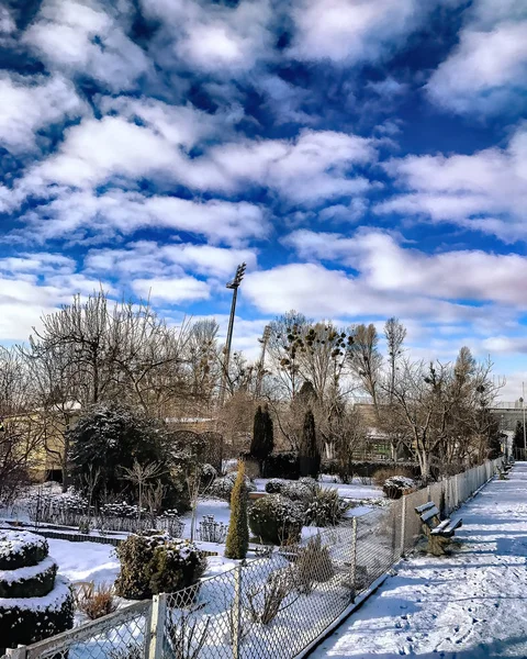 Karlı kış aylarında tahsisat — Stok fotoğraf