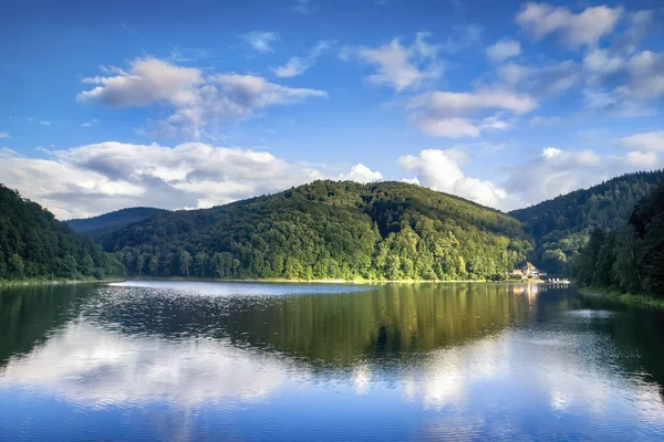 Bystrzyckie lake in zagorze slaskie in Poland — Stock Photo, Image