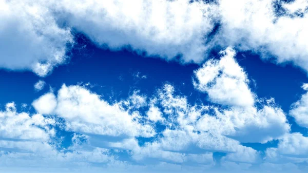 Awan putih di langit biru Rendering 3d — Stok Foto