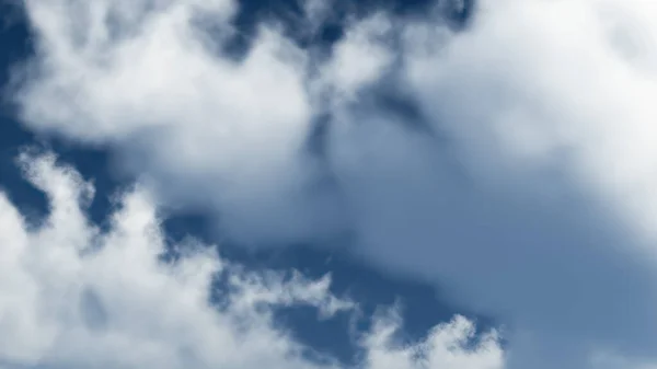 Nuages blancs dans le ciel bleu rendu 3d — Photo