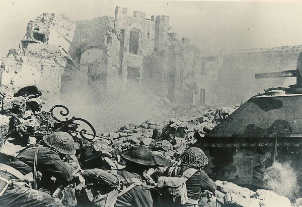 Monte Cassino Çatışması 1944 Monte Cassino 1944 — Stok fotoğraf