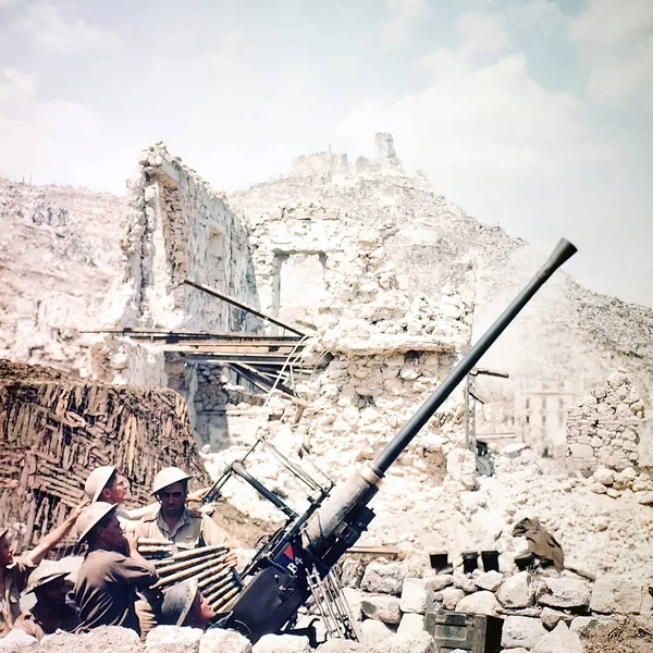 Batalha Monte Cassino 1944Battle Monte Cassino 1944 — Fotografia de Stock