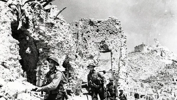 Batalha Monte Cassino 1944Battle Monte Cassino 1944 — Fotografia de Stock